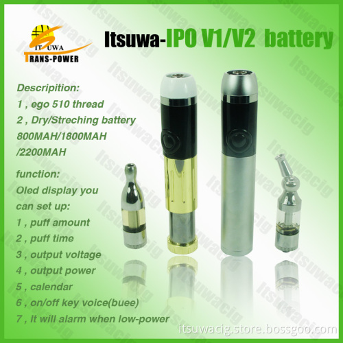 Itsuwa Patent Battery High Grade E-Cigarette Ipo V1/V2